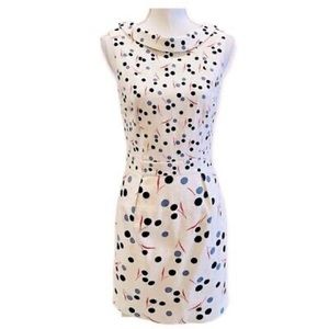 Boden sz 4 cream/blue/cranberry dress.